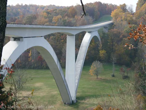 Cool angle of the Natchez Trace bridge on the Parkway near Nashville, TN.